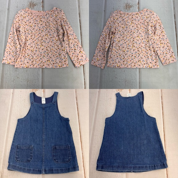 Baby 3-Piece Tee & Chambray Jumper Set SIZE 24M - Picture 15 of 17